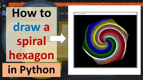 How to draw a spiral hexagon in Python using turtle graphics - YouTube