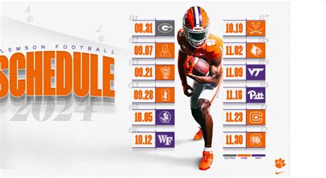 Clemson Announces 2024 Football Gameday Designations