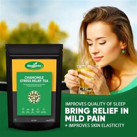 Woodherbs Leaves Chamomile Stress Relief Tea, Packaging Size: 50 G at Rs 299/packet in Mumbai