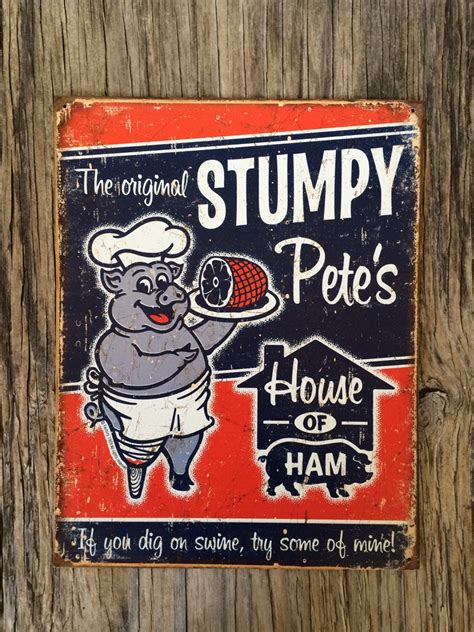 Vintage style tin metal sign // gift for her or him // shabby