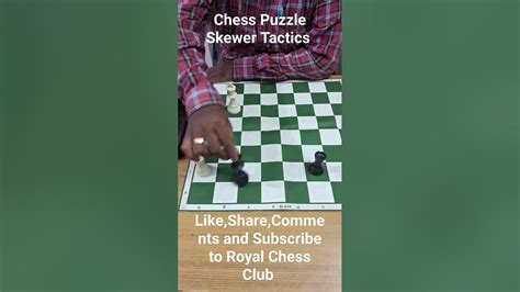 Chess Puzzle Skewer Tactics/Chess For Beginners @ #chess #chesspuzzle # ...