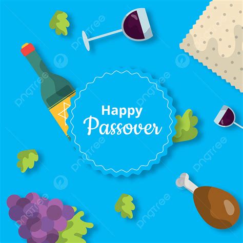 Happy Passover Vector Hd Images, Banner Happy Passover Day, Banner, Blue, Plate PNG Image For ...