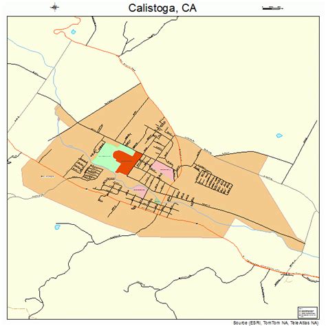 Calistoga California Street Map 0609892