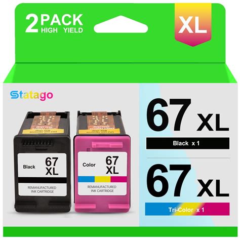 67XL ink Replacement for HP 67 Ink Cartridge Combo for Hp Envy 6000 6055 6055e 6400e 6455e 6458e ...