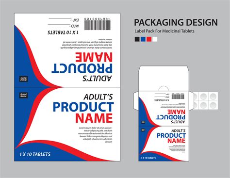 Label pack for medicinal tablets, label medicine paper design, medicine ...