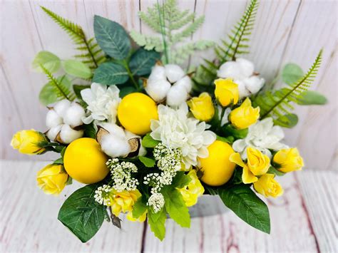 Lemon Decoration Lemon Floral Arrangement Lemon Arrangement - Etsy | Lemon centerpieces, Lemon ...