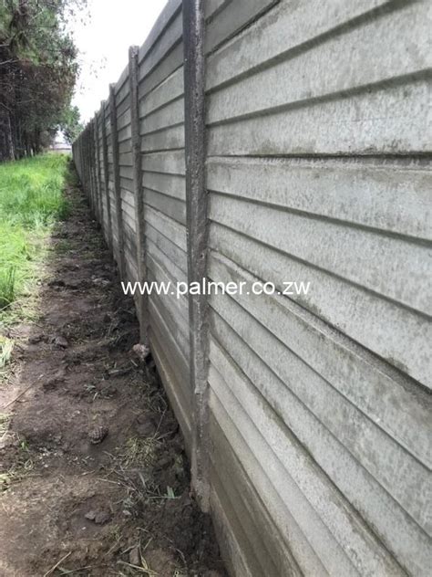 2.1m H by 1m L precast panel wall supply & fix - Palmer Construction Zimbabwe