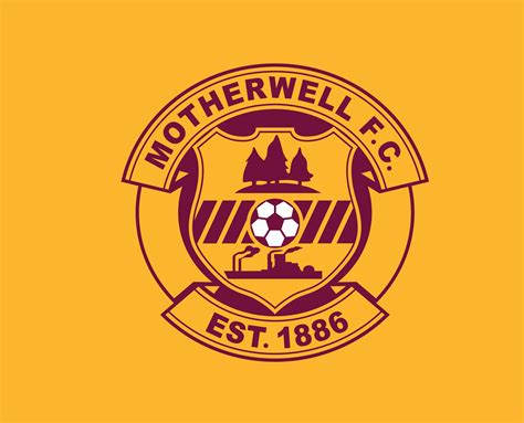 Motherwell FC Club Logo Symbol Scotland League Football Abstract Design Vector Illustration With ...