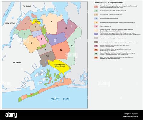 Queens Ny Map With Neighborhoods Map