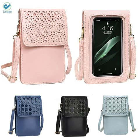 Deago Cell Phone Bag, PU Leather Crossbody Cellphone Purse for Women ...