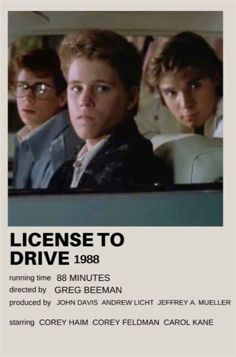 LICENSE TO DRIVE MINIMAL MOVIE POSTER in 2022 | Drive movie poster ...