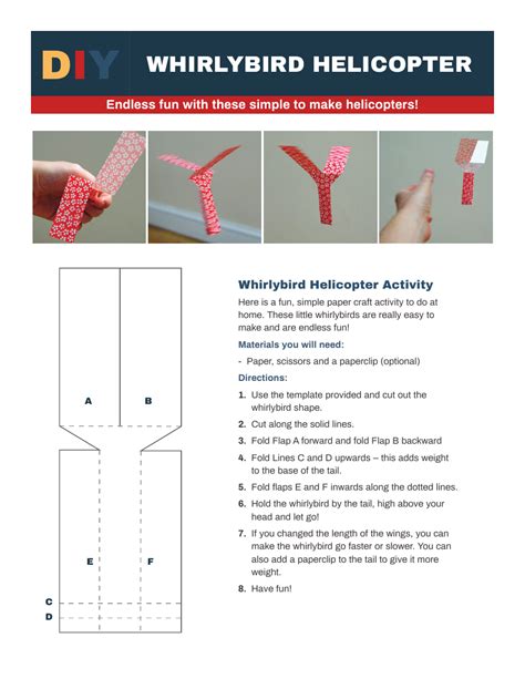 Whirlybird Helicopter Template Download Printable PDF | Templateroller