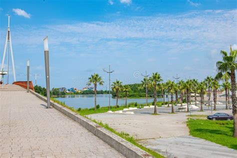 The Longest Pedestrian Bridge in Europe Over the Inguri River Stock Photo - Image of beauty ...