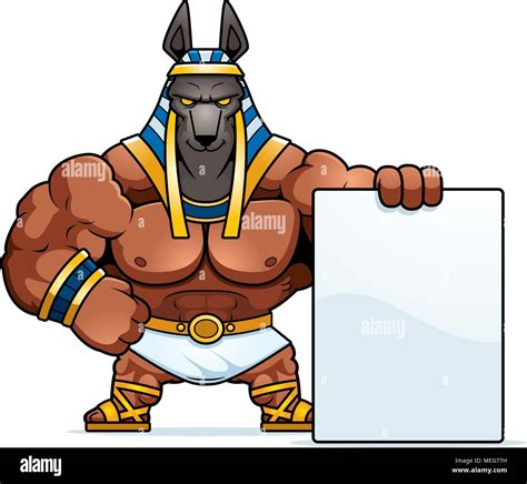 A cartoon illustration of Anubis with a sign Stock Vector Image & Art - Alamy