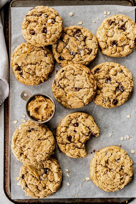 Peanut Butter Oatmeal Chocolate Chip Cookies - Two Peas & Their Pod