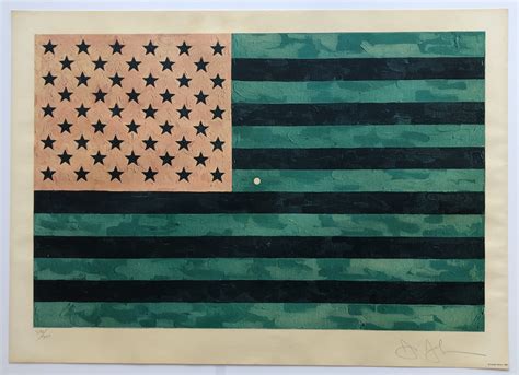 Jasper Johns, Flag (Moratorium), 1969 - Denis Bloch Fine Art Gallery