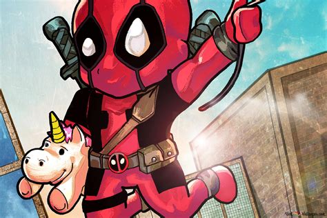 Deadpool loves Unicorn 4K wallpaper download