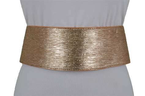 New Women Waist Hip Rose Gold Wide Western Corset Fashion Belt Plus Size XL XXL - Belts