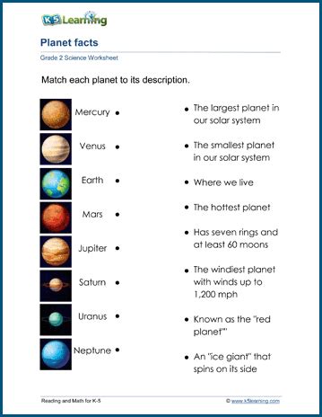 Our Solar System Worksheets | K5 Learning