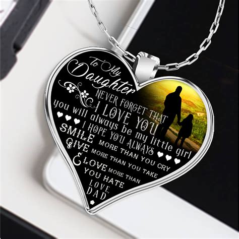 To my daughter: daughter necklace, to my daughter necklace, best gifts for daughter, birthday ...