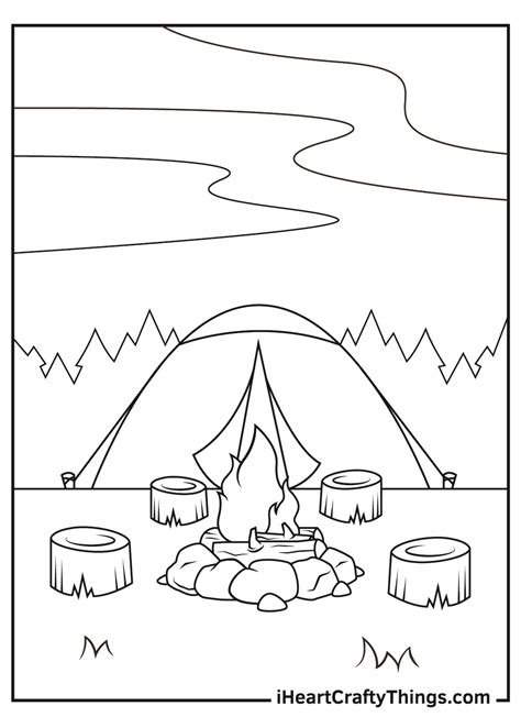 camping coloring pages updated 2022 - camping search and find coloring ...