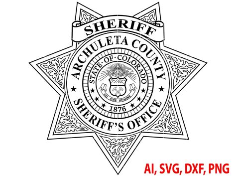 Archuleta County Sheriff Badge, Logo, Seal, Custom, Ai, Vector, SVG ...