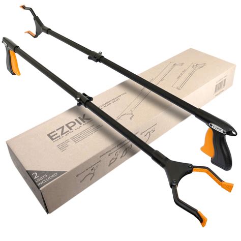 Buy 2 x EZPIK® 40" Extra Long Litter Picker-Grabber - Heavy-Duty Rubbish Picker Grabber Stick ...