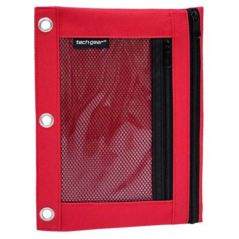 Tech Gear 2 Pocket Binder Pouch - Red - Shop Pencil cases at H-E-B