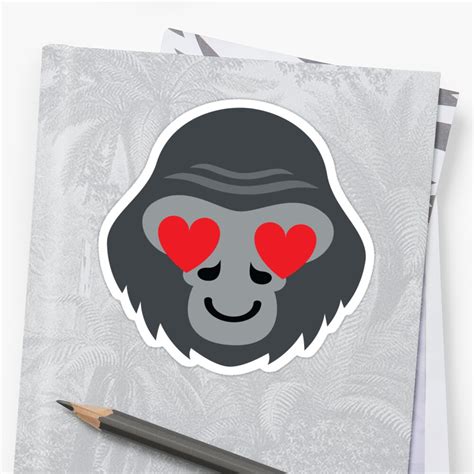 "Gorilla Emoji " Sticker by HippoEmo | Redbubble