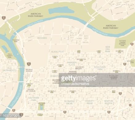 Sacramento Downtown Map Stock Vector | Royalty-Free | FreeImages