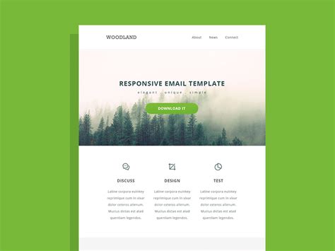 Responsive HTML Email Template by pixel hint on Dribbble