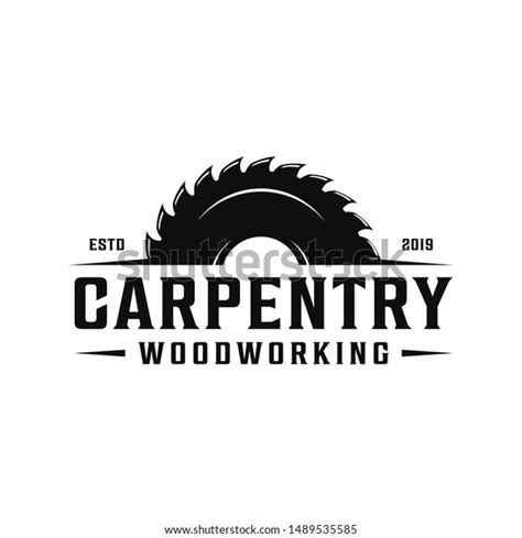 Carpentry Woodworking Retro Vintage Logo Design Stock Vector (Royalty ...