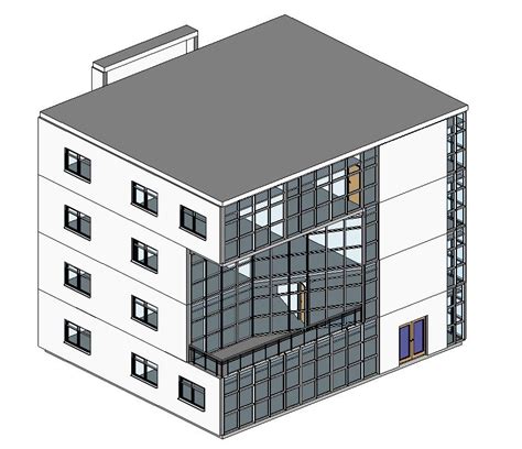 South 3D model initial building (Revit, 2016) Figure 7. West 3D model ...