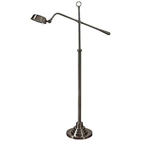 Brushed Steel LED Adjustable Arm Floor Lamp - #60V14 | Lamps Plus | Floor lamp, Arm floor lamp, Lamp