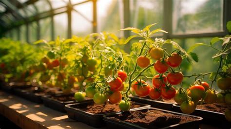 Premium AI Image | Tomato seedlings in containers