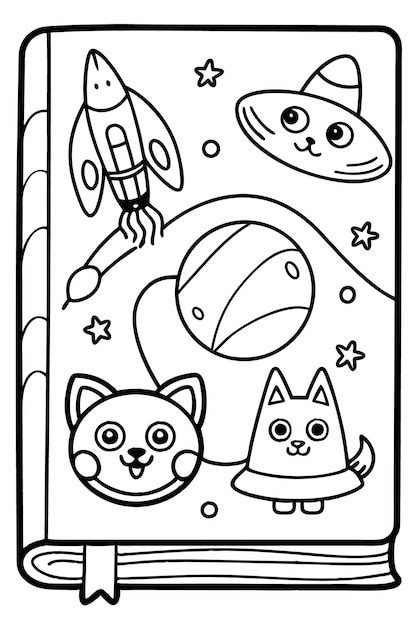 Premium Vector | Printable Outer Space Coloring Sheets for Kids