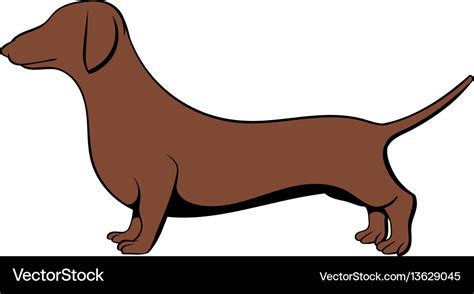 Dachshund icon cartoon Royalty Free Vector Image