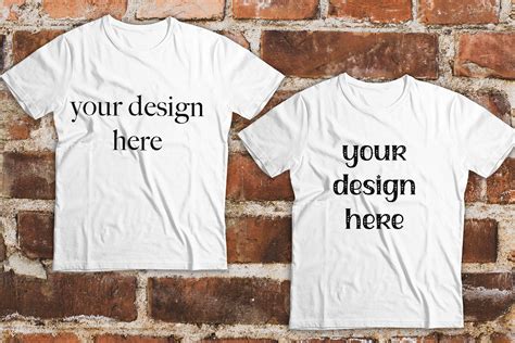 Two T-shirt Mockup White T-Shirt Graphic by VetalStock · Creative Fabrica