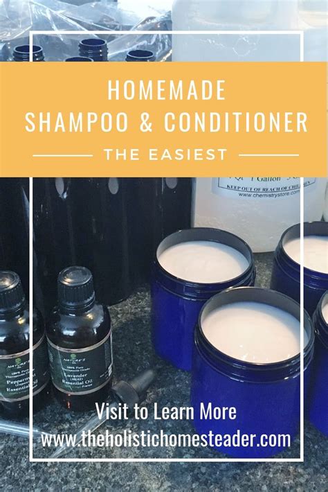 Easy Homemade Shampoo & Conditioner | Homemade shampoo and conditioner, Homemade shampoo ...