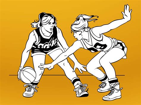 Basketball Girls Vector Art & Graphics | freevector.com