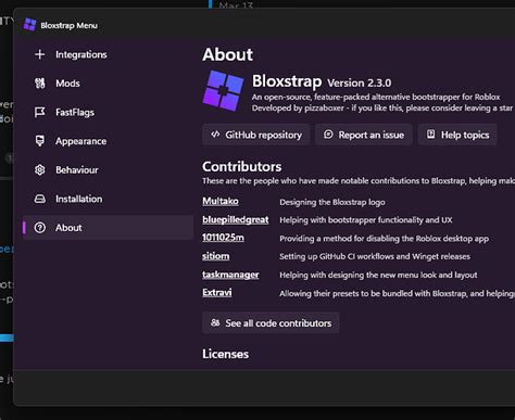 Bloxstrap - An open-source, feature-packed alternative bootstrapper for Roblox - Creations ...