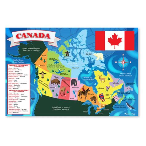 Melissa and Doug Canada Map Puzzle | Canada map, Map puzzle, Geography of canada