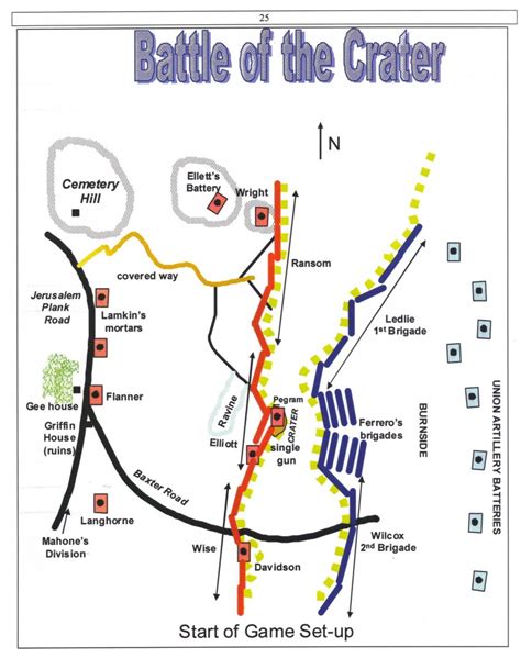 The Battle of the Crater Michael Wedding Charge! Map, July 30, 1864 ...