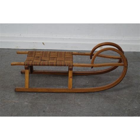 Vintage Wood Toboggan Sled | Chairish