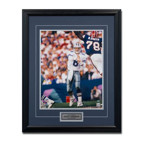 Troy Aikman // Dallas Cowboys // Autographed Photo Display - Autograph ...