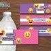 Emoji Water Bottle Labels Printable Girl's Emoji Birthday | Etsy