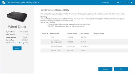 Can't update my WD15 dock firmware : Dell