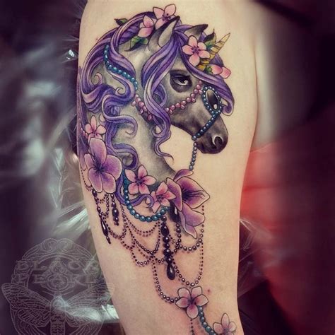 Traditional Unicorn Tattoo