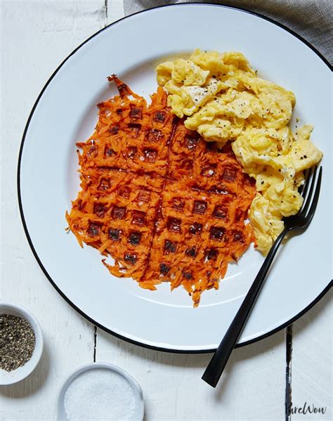 Sweet Potato Hash Browns Made with a Waffle-Iron