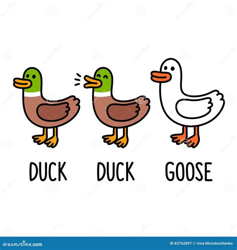 Duck And Goose Decoy Icon, Icon Cartoon Vector Illustration ...